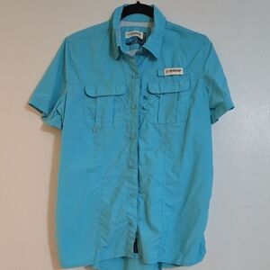 Magellan Outdoors Blue Button Down Shirt
